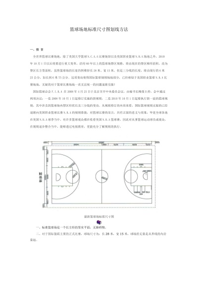 篮球场地标准尺寸划线图详解（必知必会的篮球场地规格）-第2张图片-www.211178.com_果博福布斯